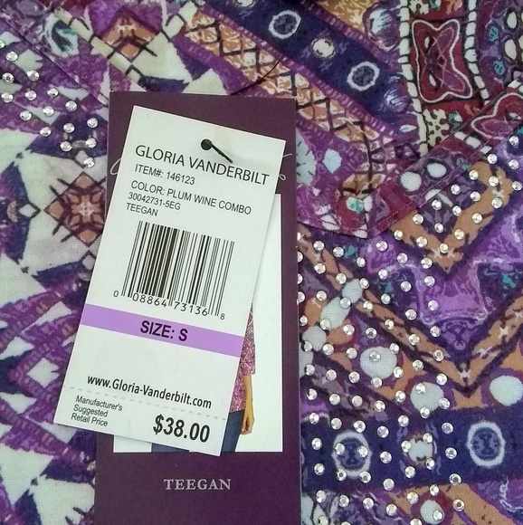 blouse floral Gloria Vanderbilt - Picture 2 of 8